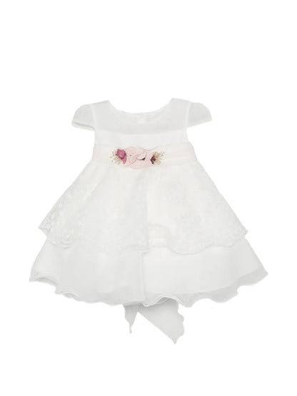 Vestido blanco de ceremonia 187 para bebé niña de la marca MIMILÚ