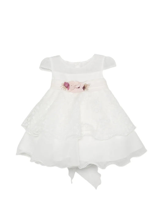 Vestido blanco de ceremonia 187 para bebé niña de la marca MIMILÚ