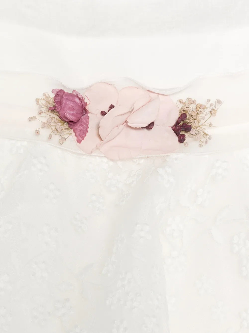 Vestido blanco de ceremonia 187 para bebé niña de la marca MIMILÚ