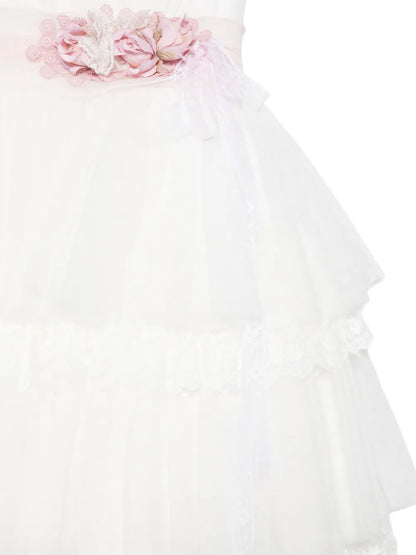 Vestido de ceremonia blanco 261 para niña de la marca MIMILÚ