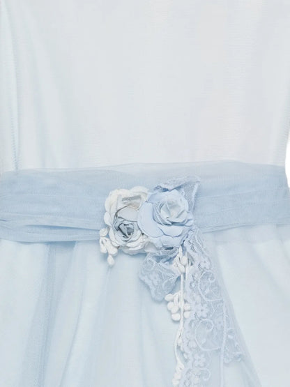 Vestido de ceremonia azul 205 para niña de la marca MIMILÚ