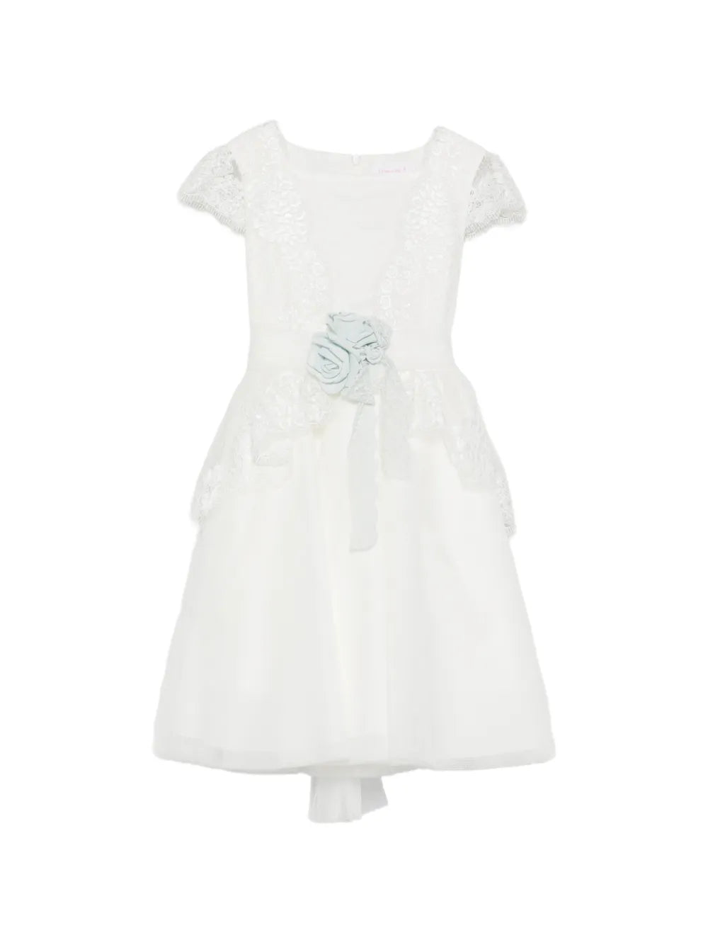 Ceremony dress 962 in white color for girls by MIMILÚ brand