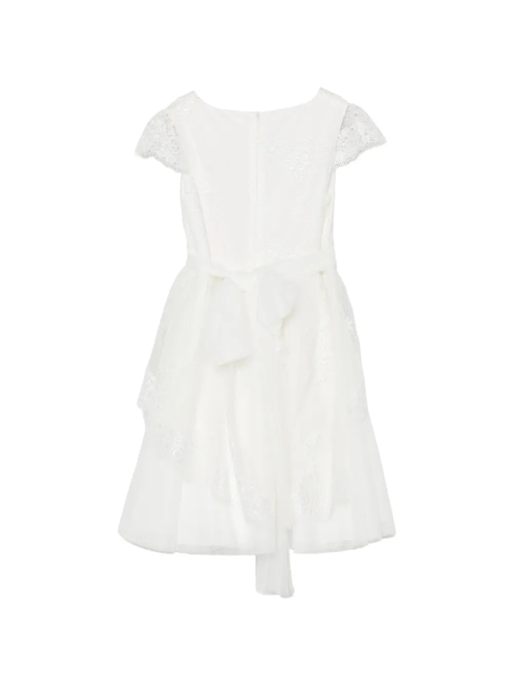 Ceremony dress 962 in white color for girls by MIMILÚ brand
