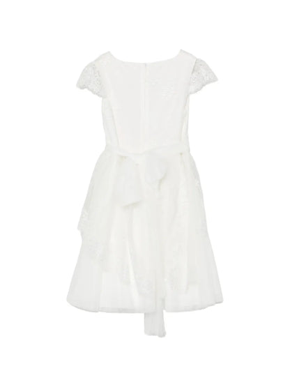 Ceremony dress 962 in white color for girls by MIMILÚ brand