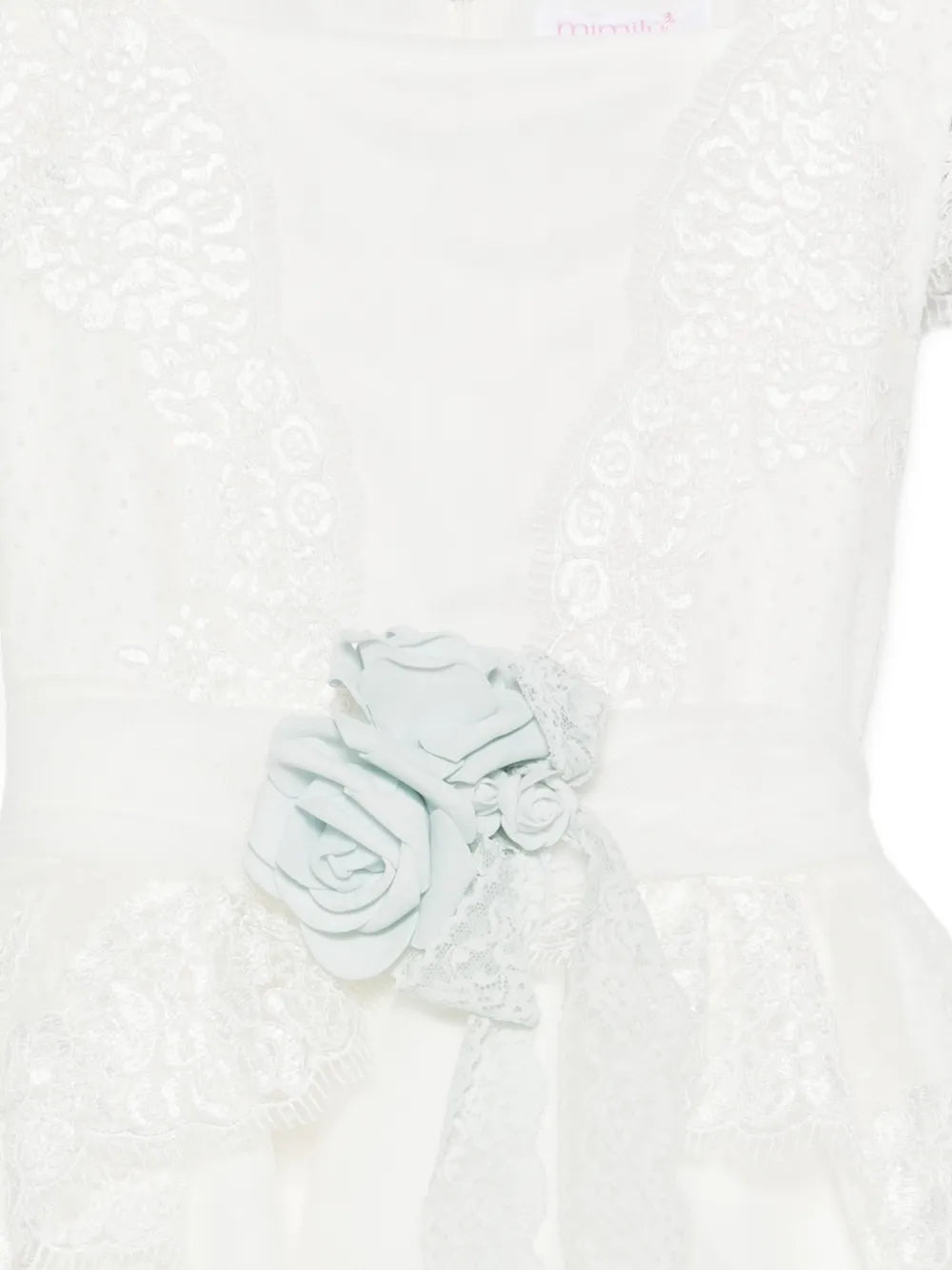 Ceremony dress 962 in white color for girls by MIMILÚ brand