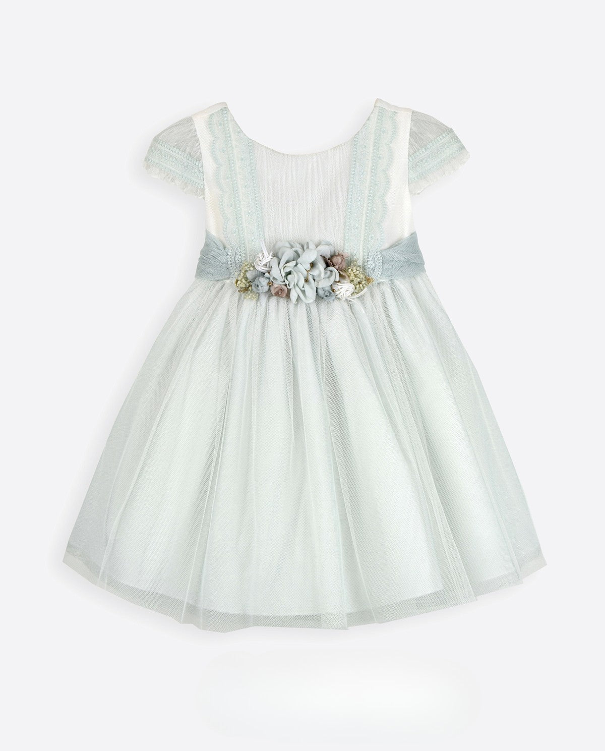 Vestido de ceremonia 593421 menta para niña de la marca AMAYA
