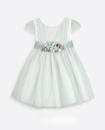 Vestido de ceremonia 593421 menta para niña de la marca AMAYA