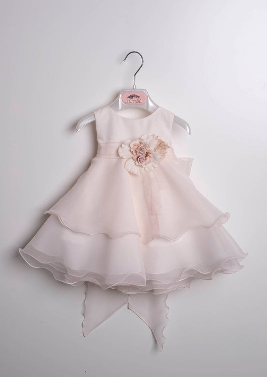 Vestido rosa de ceremonia 304 para niñas de la marca MIMILÚ
