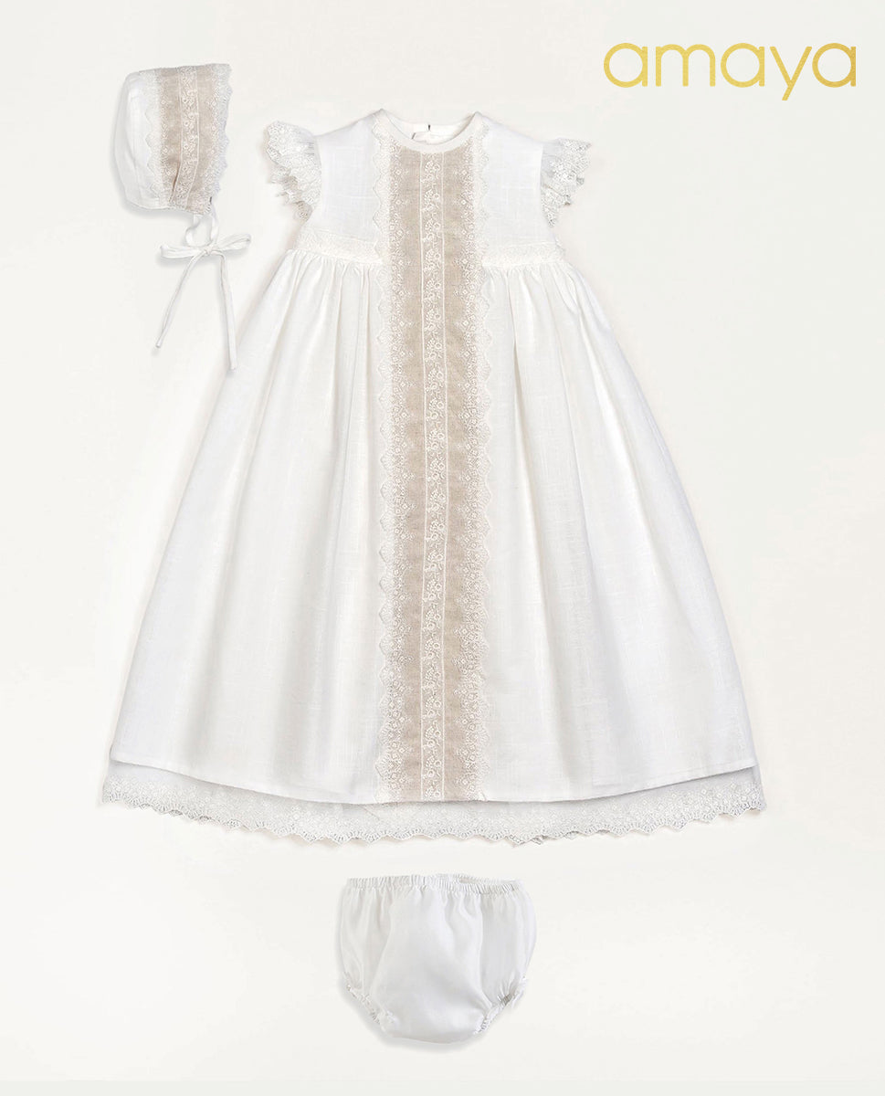 Christening long sleevless dress Unisex of the brand AMAYA