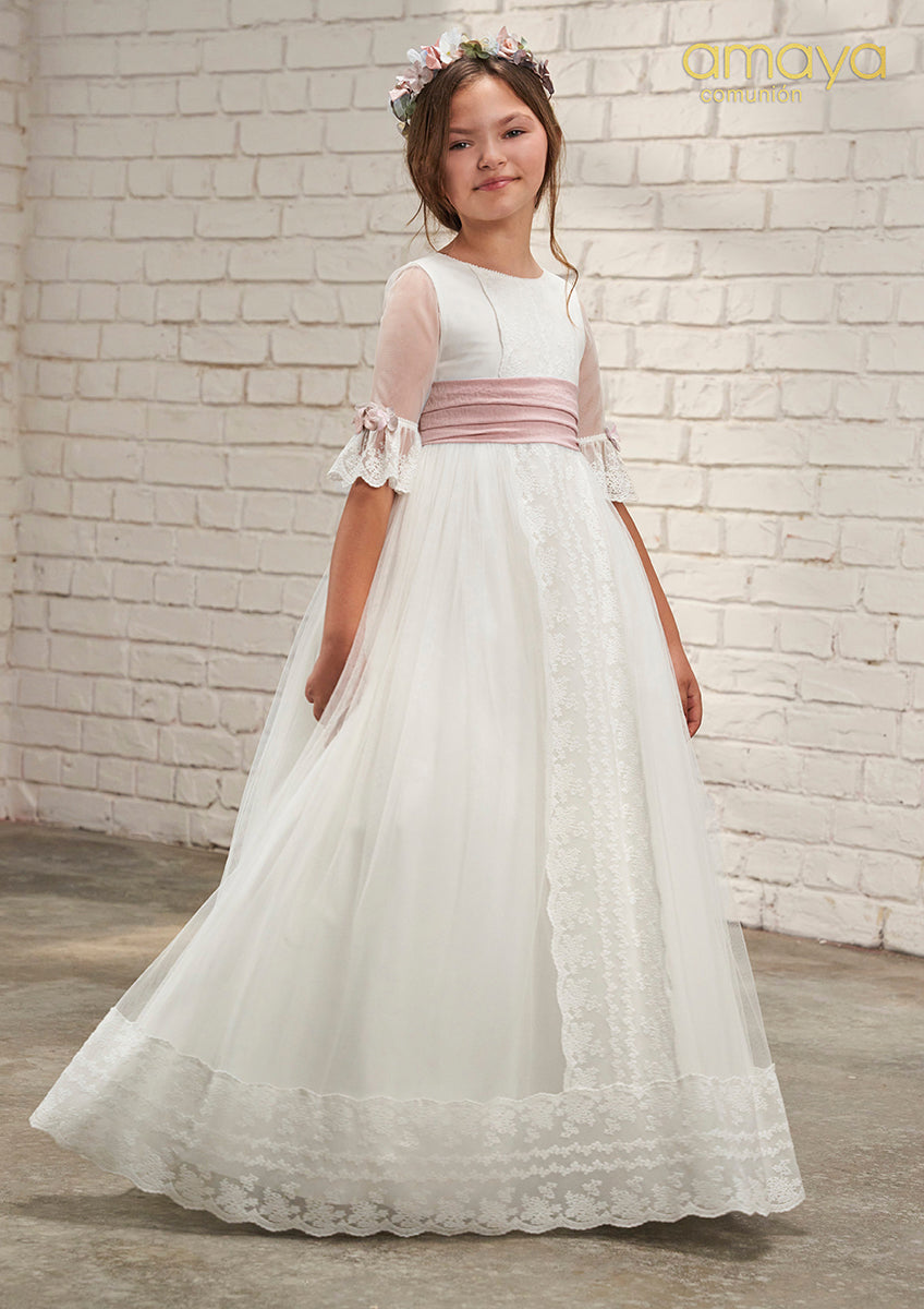 Vestido de comunión 637011MD de la marca AMAYA