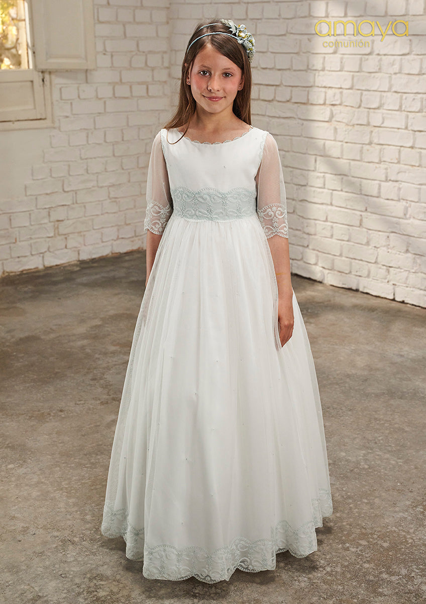 Vestido de comunión 637026MD de la marca AMAYA
