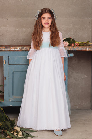 Vestido Poline de comunión para niña de la marca Flor de C