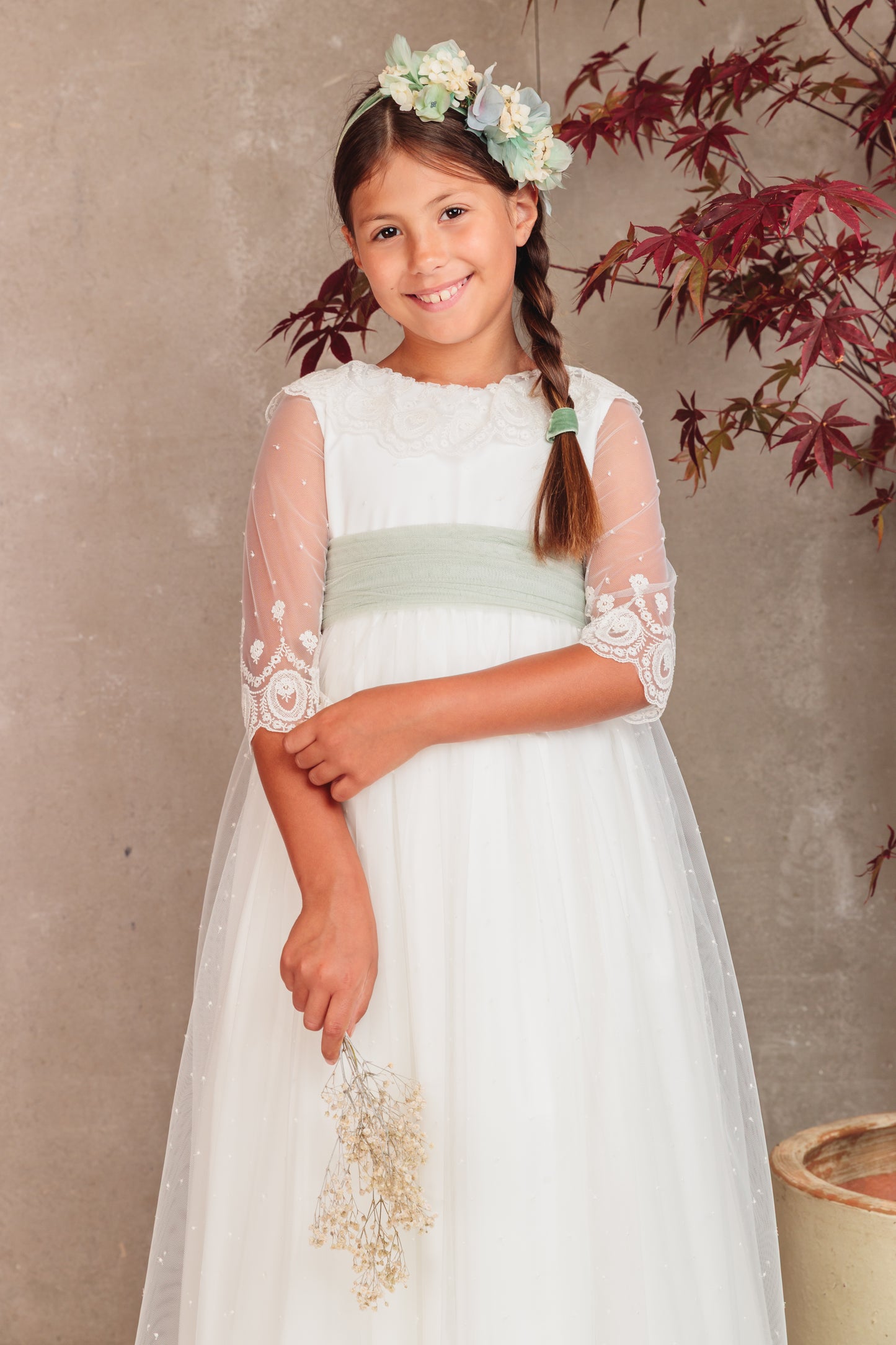 Vestido Clementine de comunión para niña de la marca Flor de C