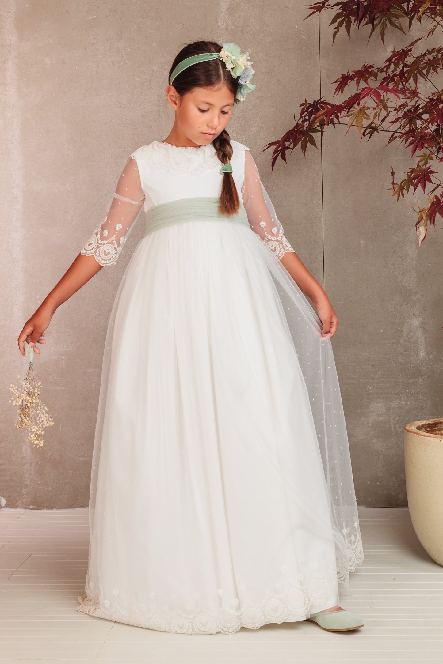 Vestido Clementine de comunión para niña de la marca Flor de C