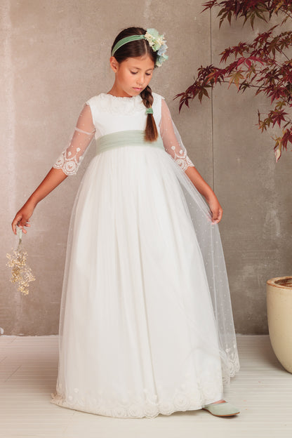 Vestido Clementine de comunión para niña de la marca Flor de C
