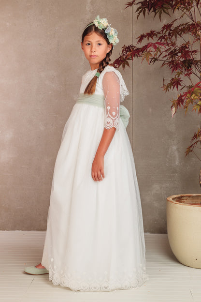 Vestido Clementine de comunión para niña de la marca Flor de C