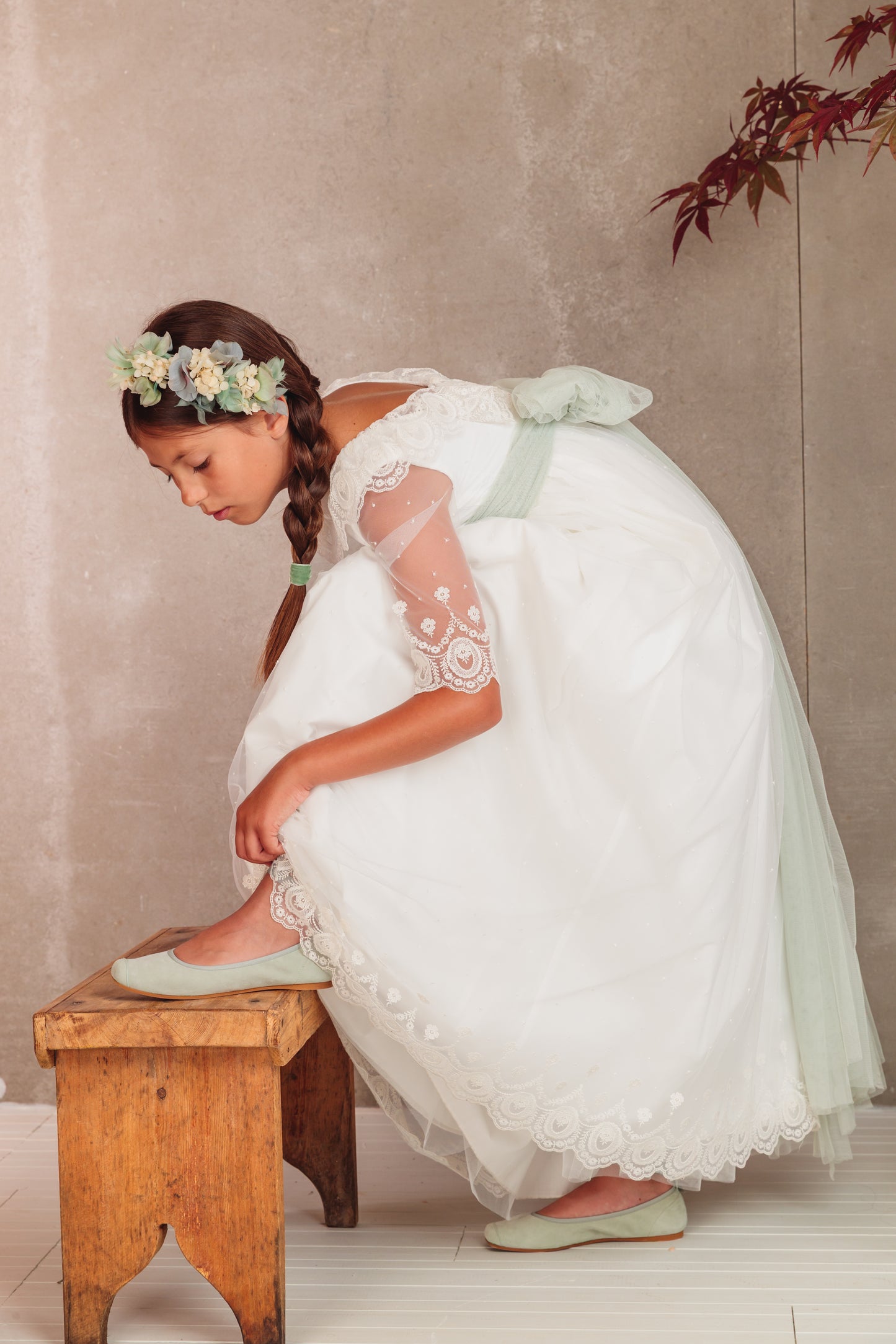 Vestido Clementine de comunión para niña de la marca Flor de C