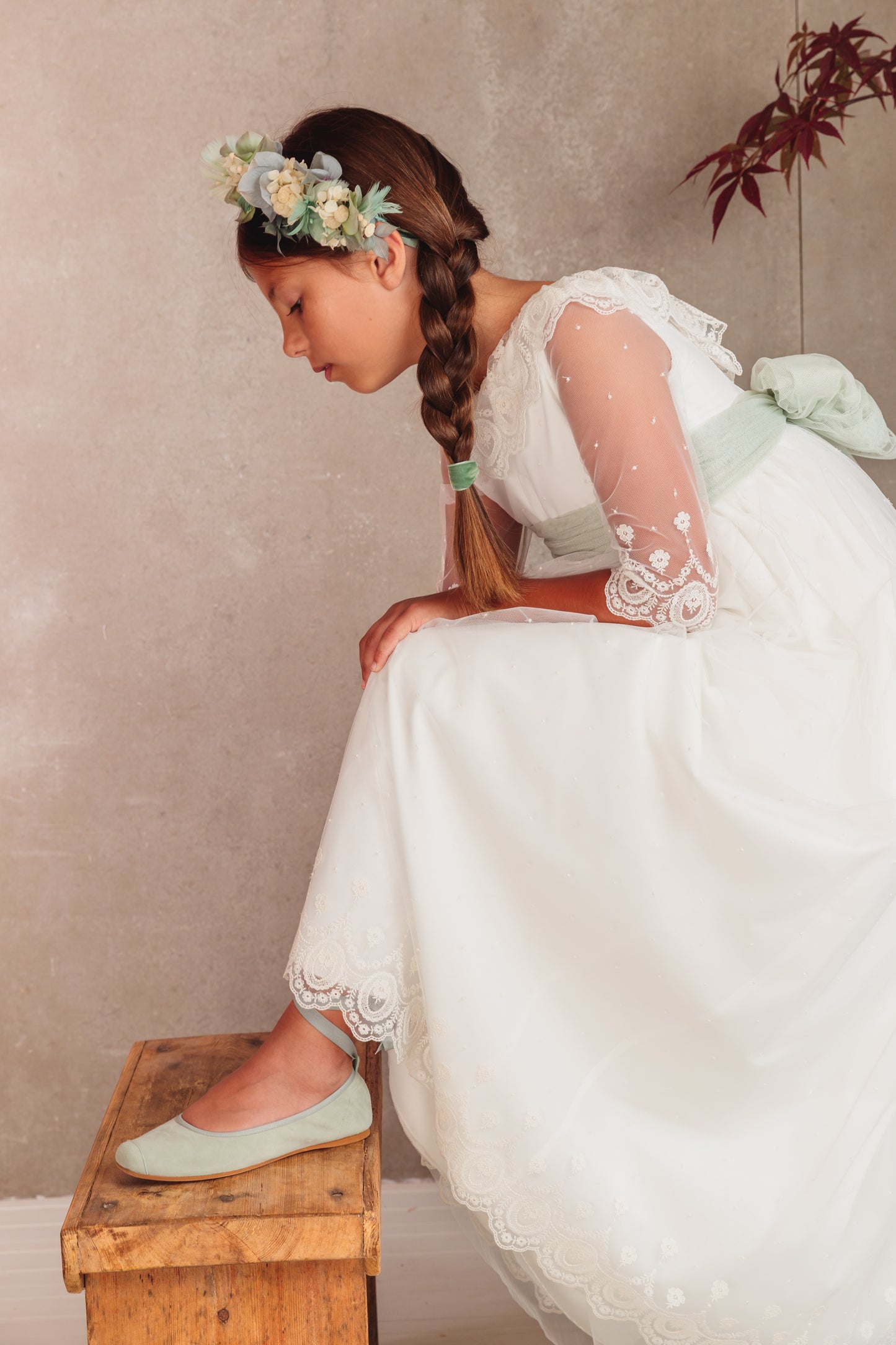 Vestido Clementine de comunión para niña de la marca Flor de C