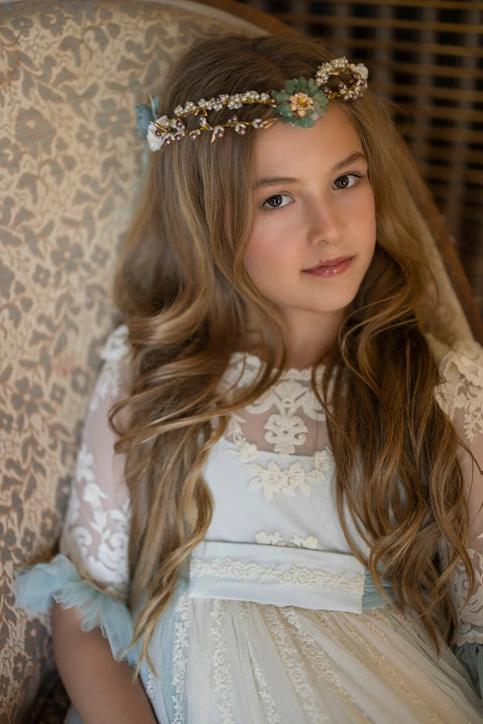 Communion dress Aloe for girls from MON AIR  brand.