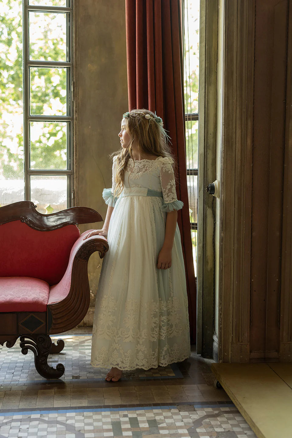 Communion dress Aloe for girls from MON AIR  brand.