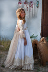 Amelia communion dress for girl from Manuela Macias brand.