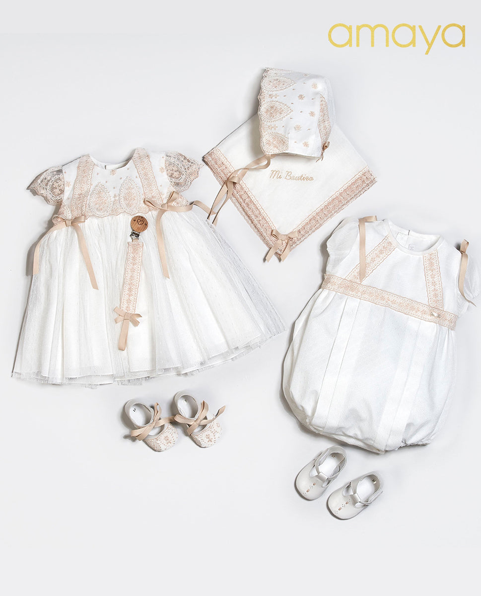 Christening long sleevless dress Unisex of the brand AMAYA
