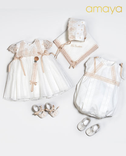 Christening long sleevless dress Unisex of the brand AMAYA