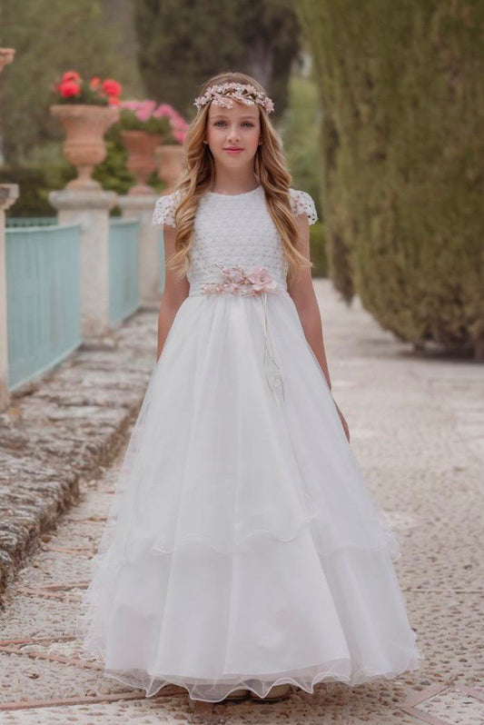 Communion dress 107 for girl of the brand MIMILÚ