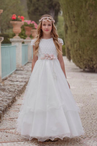 Vestido de comunión 107 para niña de la marca MIMILÚ