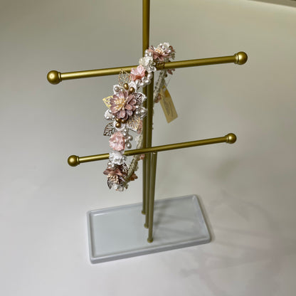 Corona Azores Verde para la ceremonia y comunión con flores y perlas ESPERANZA BERTRAN