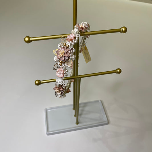 Corona Azores Verde para la ceremonia y comunión con flores y perlas ESPERANZA BERTRAN