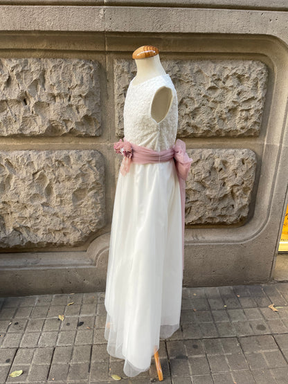 Vestido de comunión 553 para niña de la marca MIMILÚ