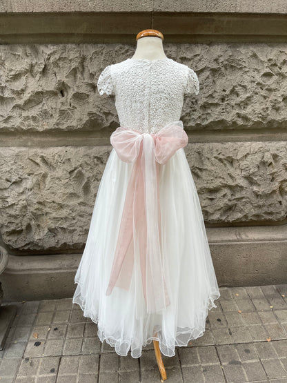 Vestido de comunión 513 para niñas de la marca MIMILÚ
