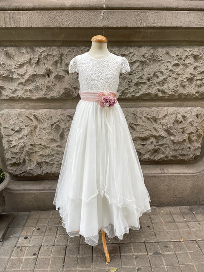 Vestido de comunión 513 para niñas de la marca MIMILÚ