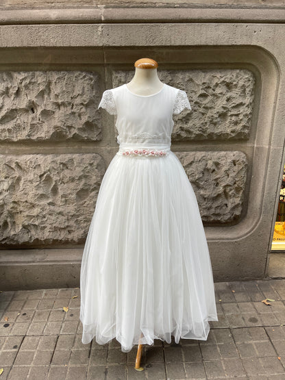 Vestido de comunión 508 para niña de la marca MIMILÚ