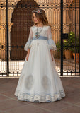 Vestido de comunión el modelo IVONNE de la marca Manuela Macías (corona de flores y rosario incluidos)
