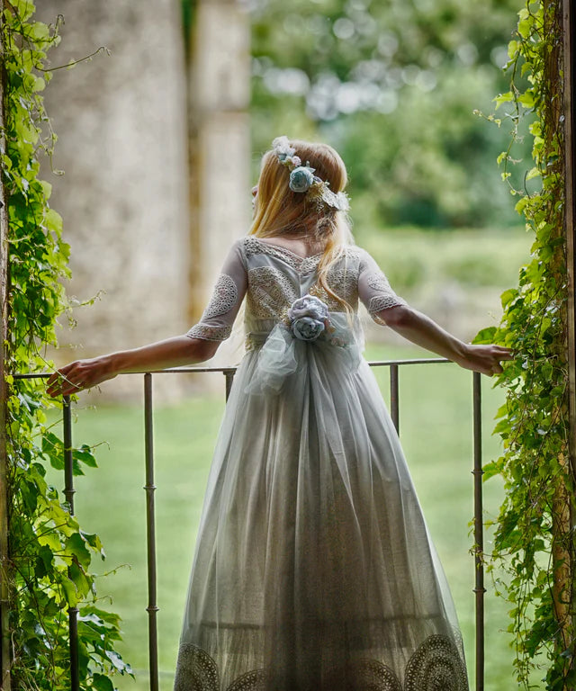 فستان LUNA LLENA من ماركة MON AIR (يتضمن تاج الزهرة) (نسخة)