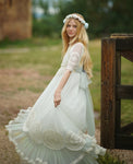 Vestido LUNA LLENA de la marca MON AIR (corona de flores incluida)