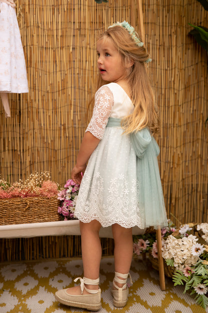 Vestido de ceremonia Macarena (Blanca) para niñas Coordinanos