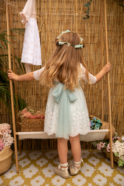 Vestido de ceremonia Macarena (Blanca) para niñas Coordinanos