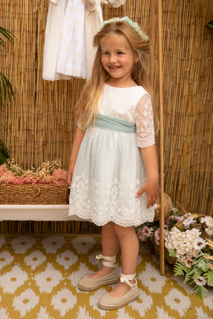 Vestido de ceremonia Macarena (Blanca) para niñas Coordinanos