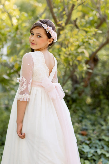 Vestido de comunion DALIA de la marca ALHUKA