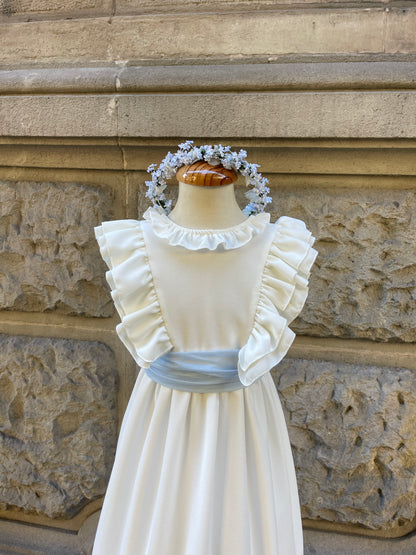 Vestido de comunión VALENTINA CREP de la marca PETRITAS (lazada no incluida)