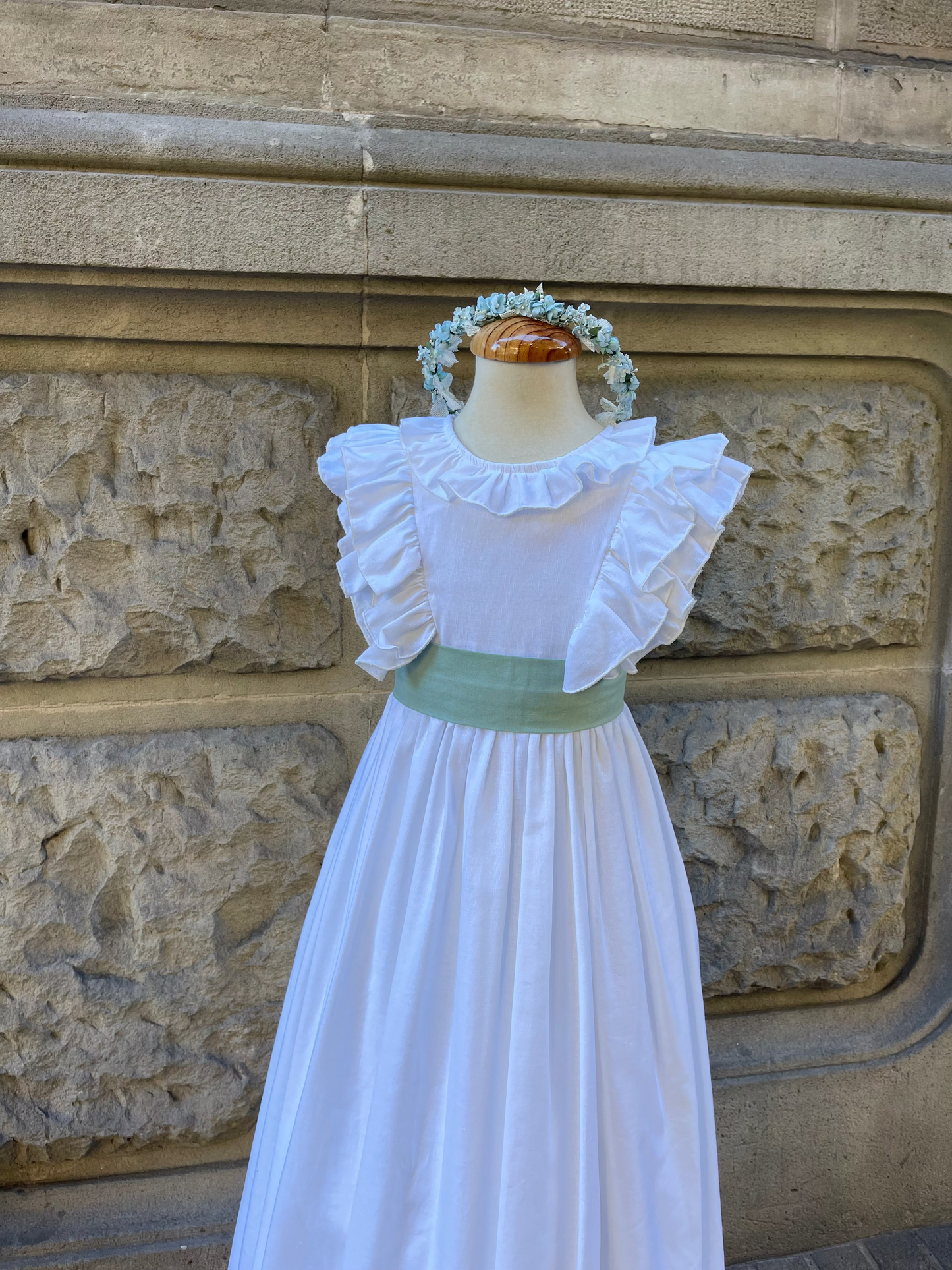 Vestido de comunión VALENTINA LINO de la marca PETRITAS (lazada no incluida)