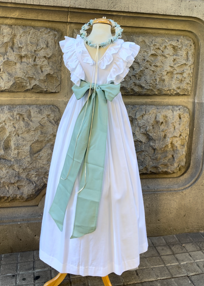 Vestido de comunión VALENTINA LINO de la marca PETRITAS (lazada no incluida)