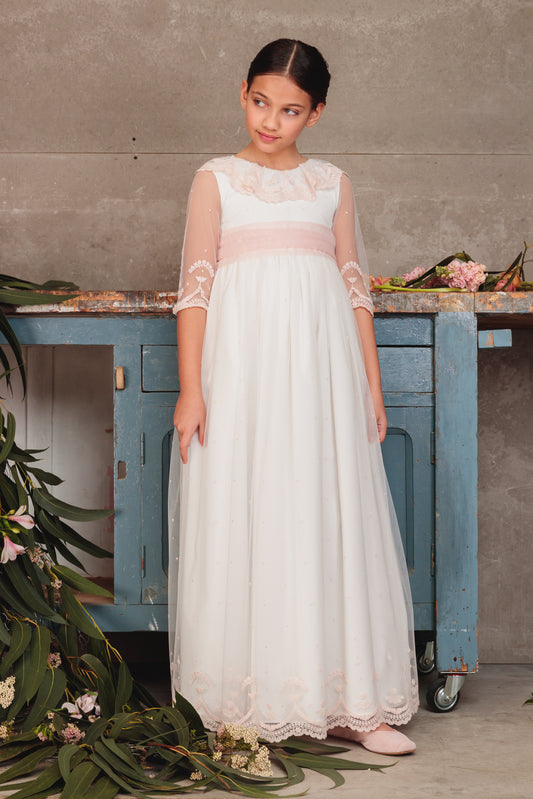 Vestido Federica de comunión para niña de la marca Flor de C