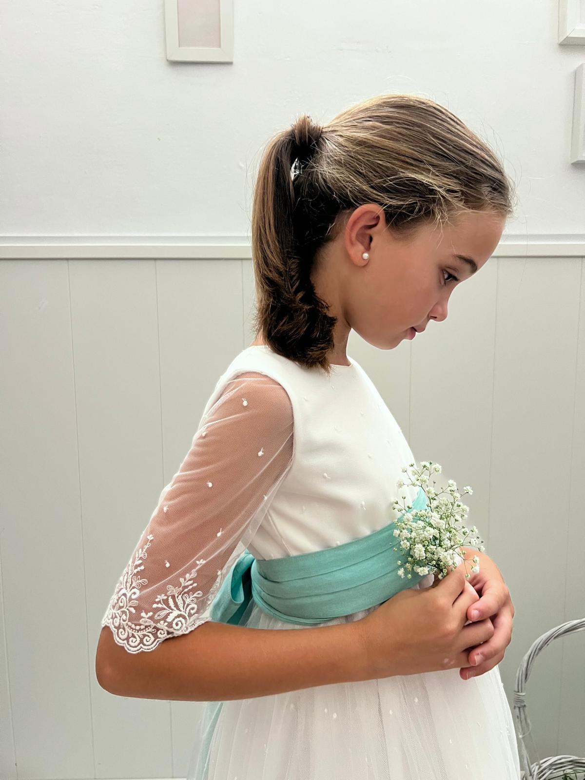 Vestido de comunión Malena para niña de la marca Coordinanos