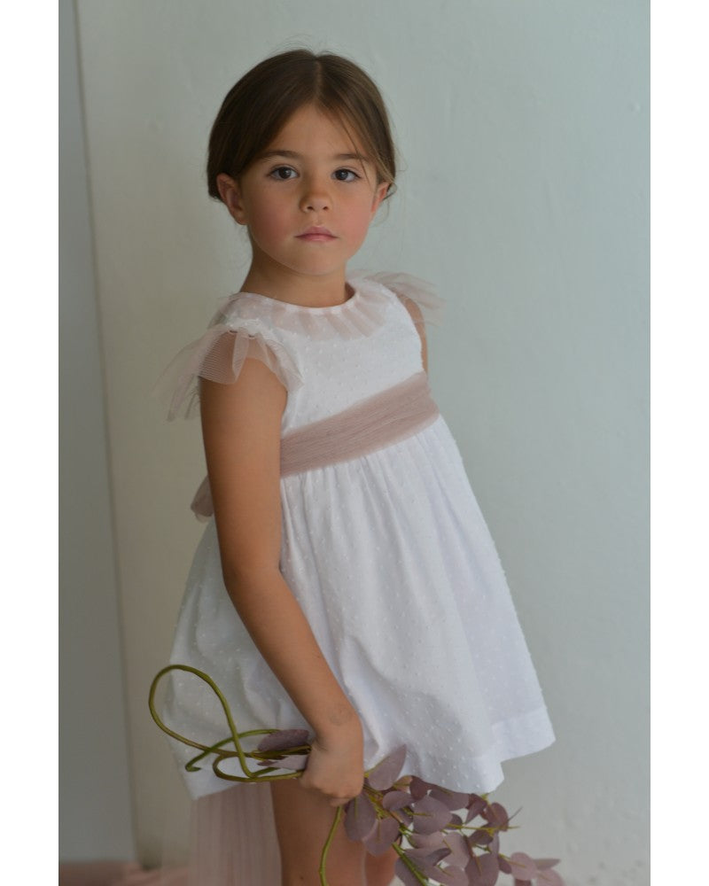 Vestido de ceremonia ANNET  blanco de la marca PETRITAS (lazada no incluida)