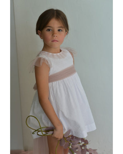 Vestido de ceremonia ANNET  blanco de la marca PETRITAS (lazada no incluida)