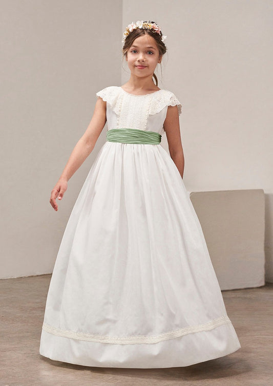 Vestido de comunión 637003MD con media manga (diferente de la foto) la marca AMAYA